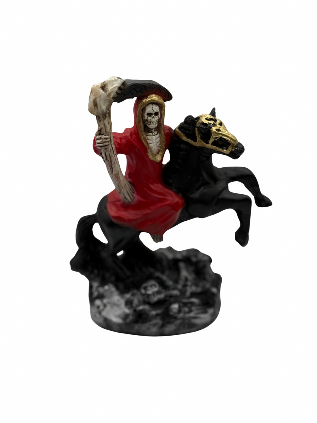 Santa muerte (red) horseback