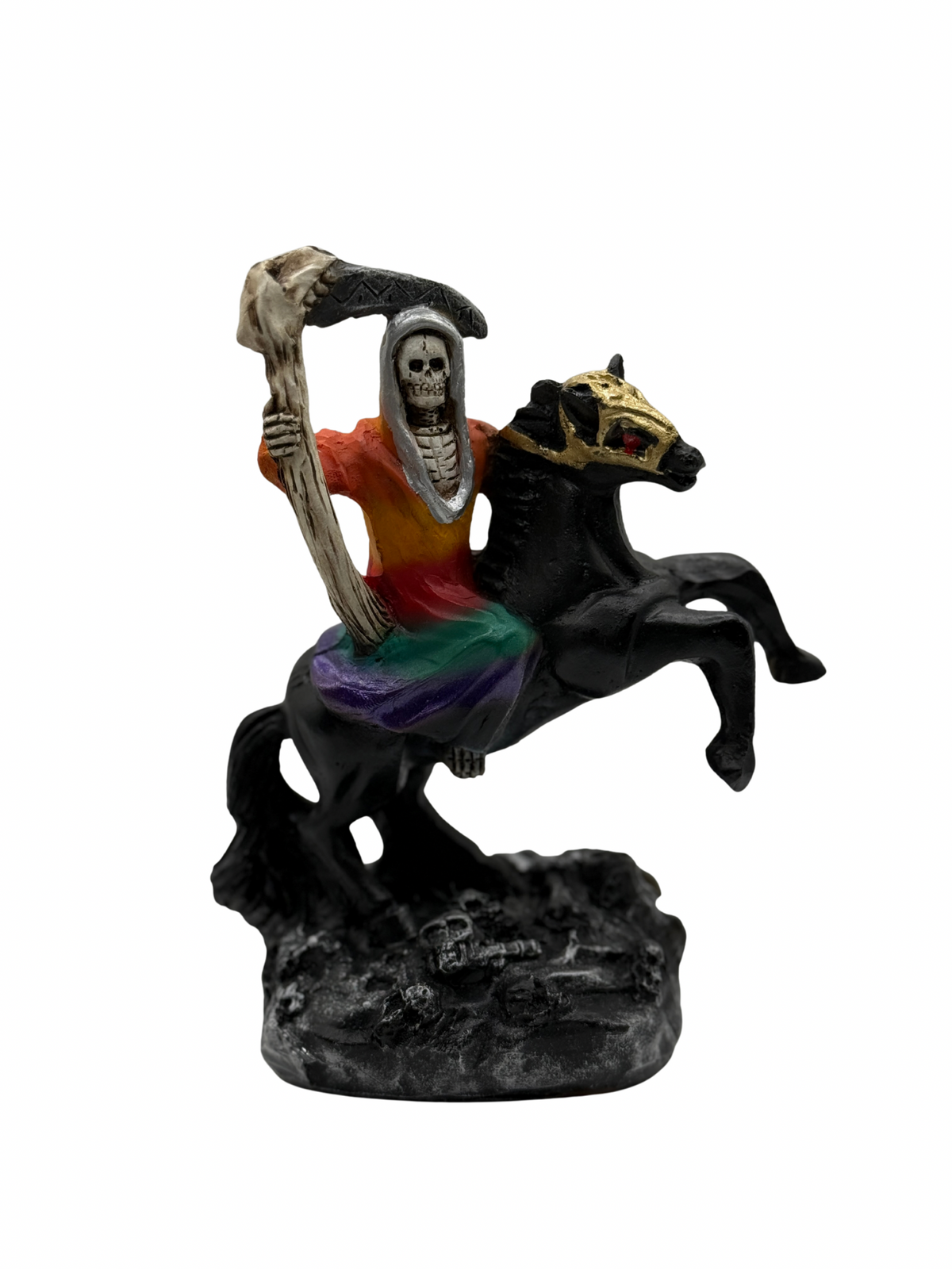Santa muerte on horseback multi color