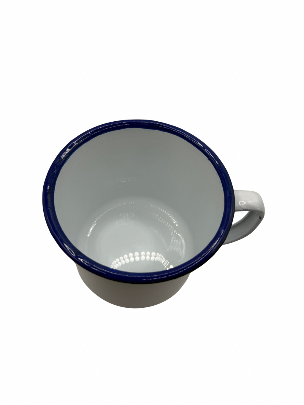 (Med) classic white enamel camping mug
