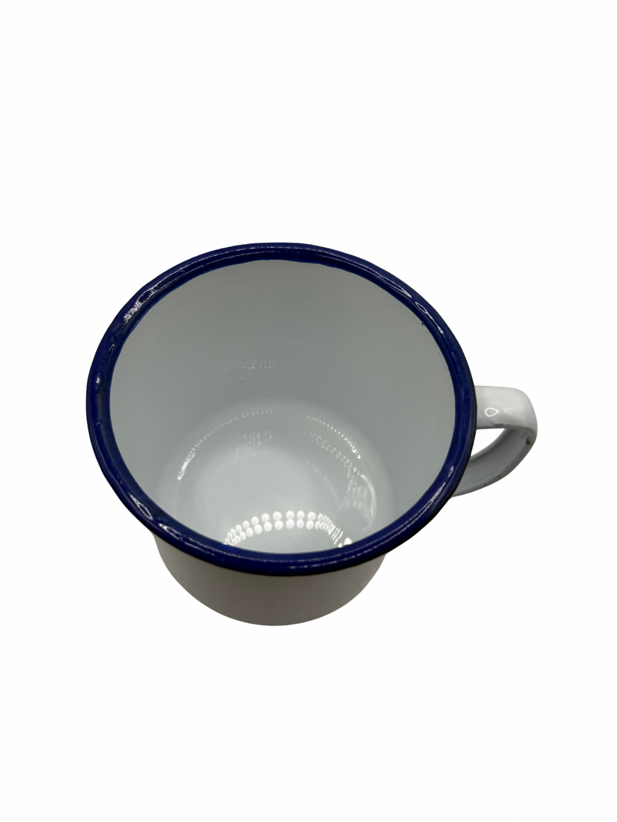 (Med) classic white enamel camping mug